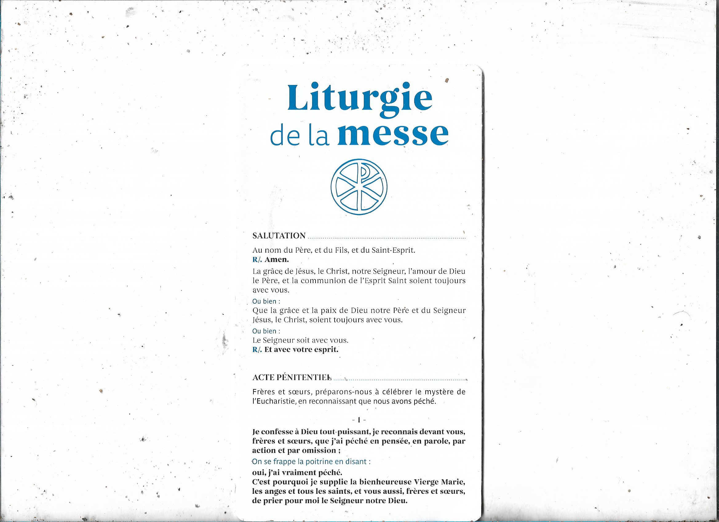 Liturgie De La Messe