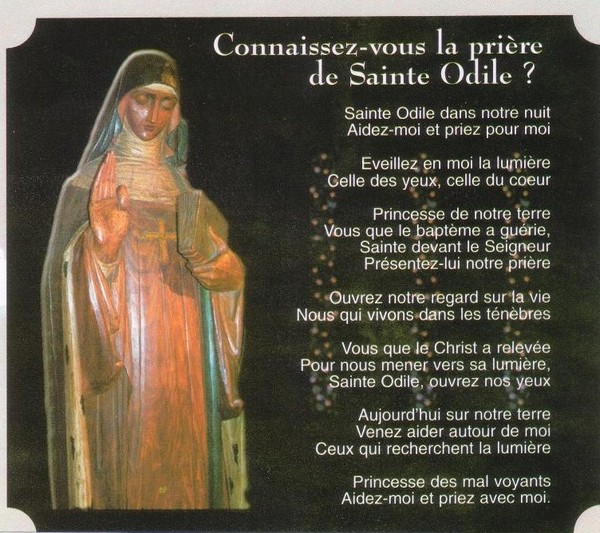 priere de sainte odile