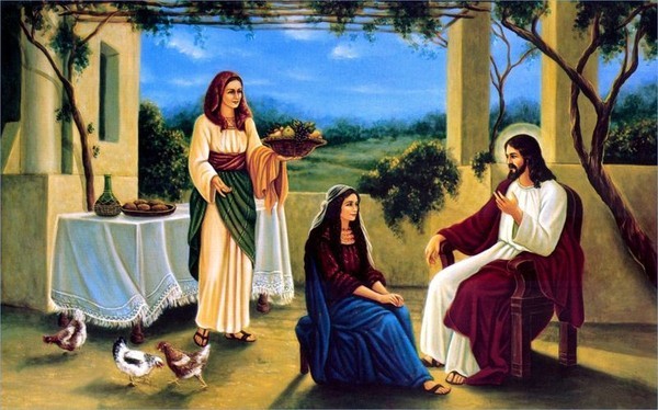 Jésus chez Marthe et Marie!!!!